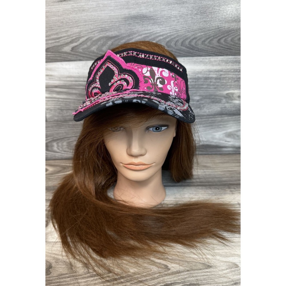 Cowgirl Brand Visor Cap Hat Bratz Style Rhinestone Embellished -